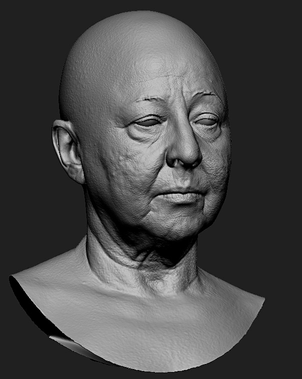Escultura digital de personaje para Día de caza