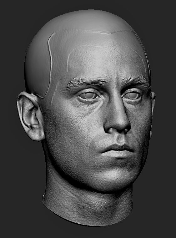 Modelo facial generado mediante escaneo 3D