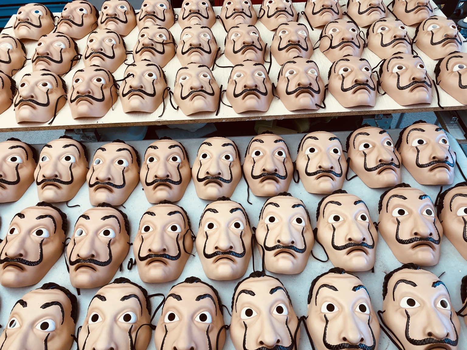 Máscaras realizadas para La casa de papel